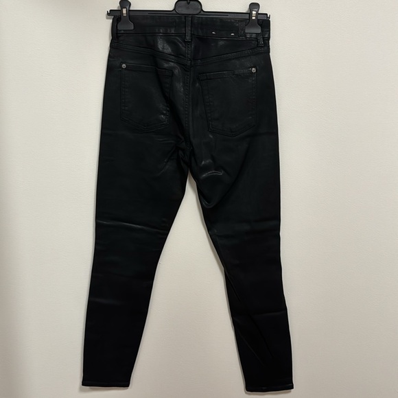 7 For All Mankind Black Coated Denim US 29 - Picture 2 of 3